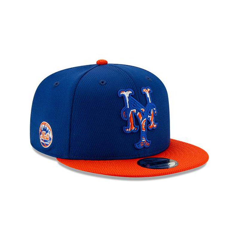 MLB New York Mets Batting Practice 9Fifty Snapback (FSK6376) - Blue New Era Caps